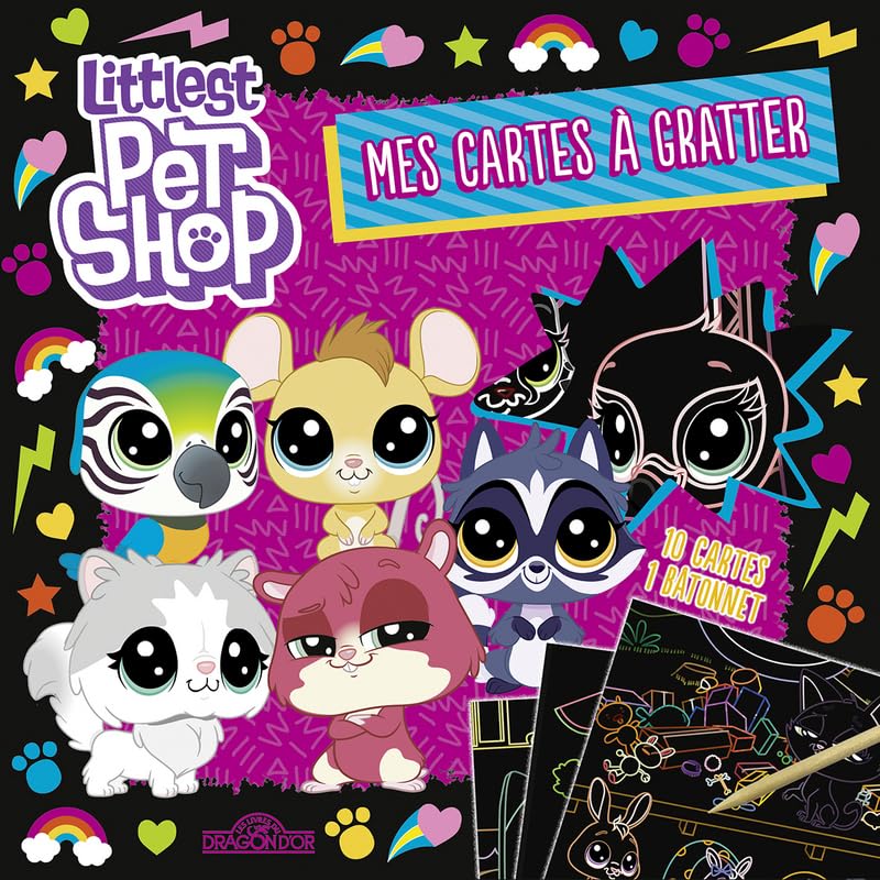 Mes cartes à gratter Littlest Pet Shop: Avec 10 cartes et 1 bâtonnet Books