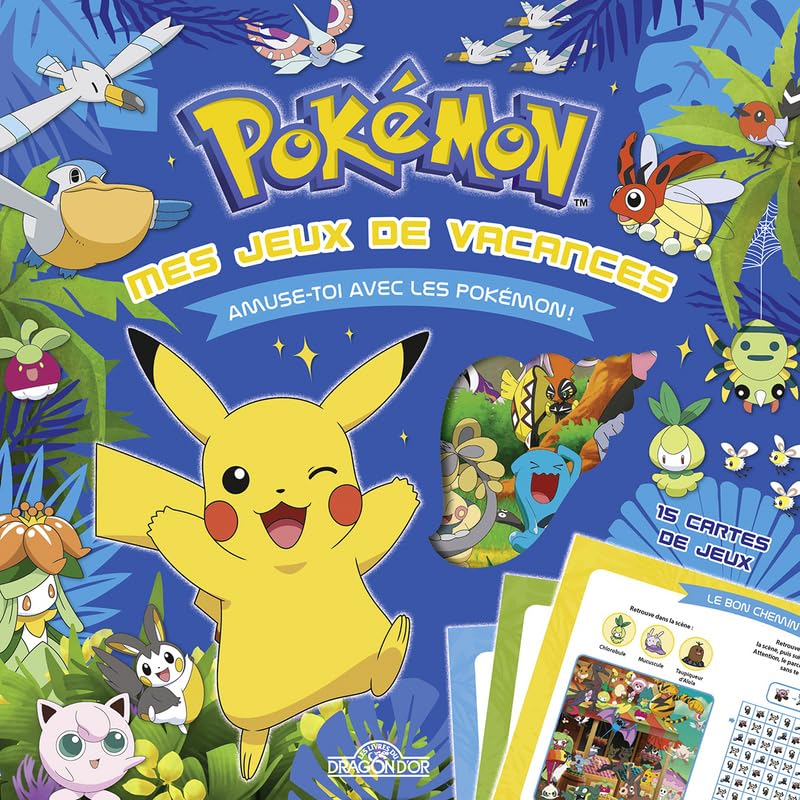 Pokémon - Mes jeux de vacances - Pochette de cartes - Dès 6 ans book