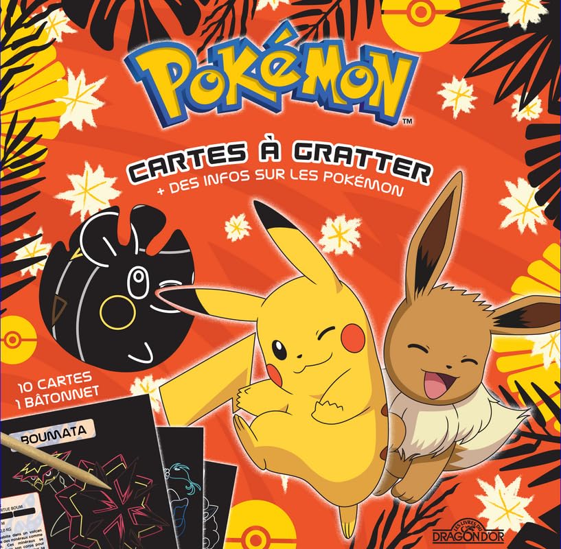Pokémon - Cartes à gratter + des infos sur les Pokémon (Pikachu et Évoli) book