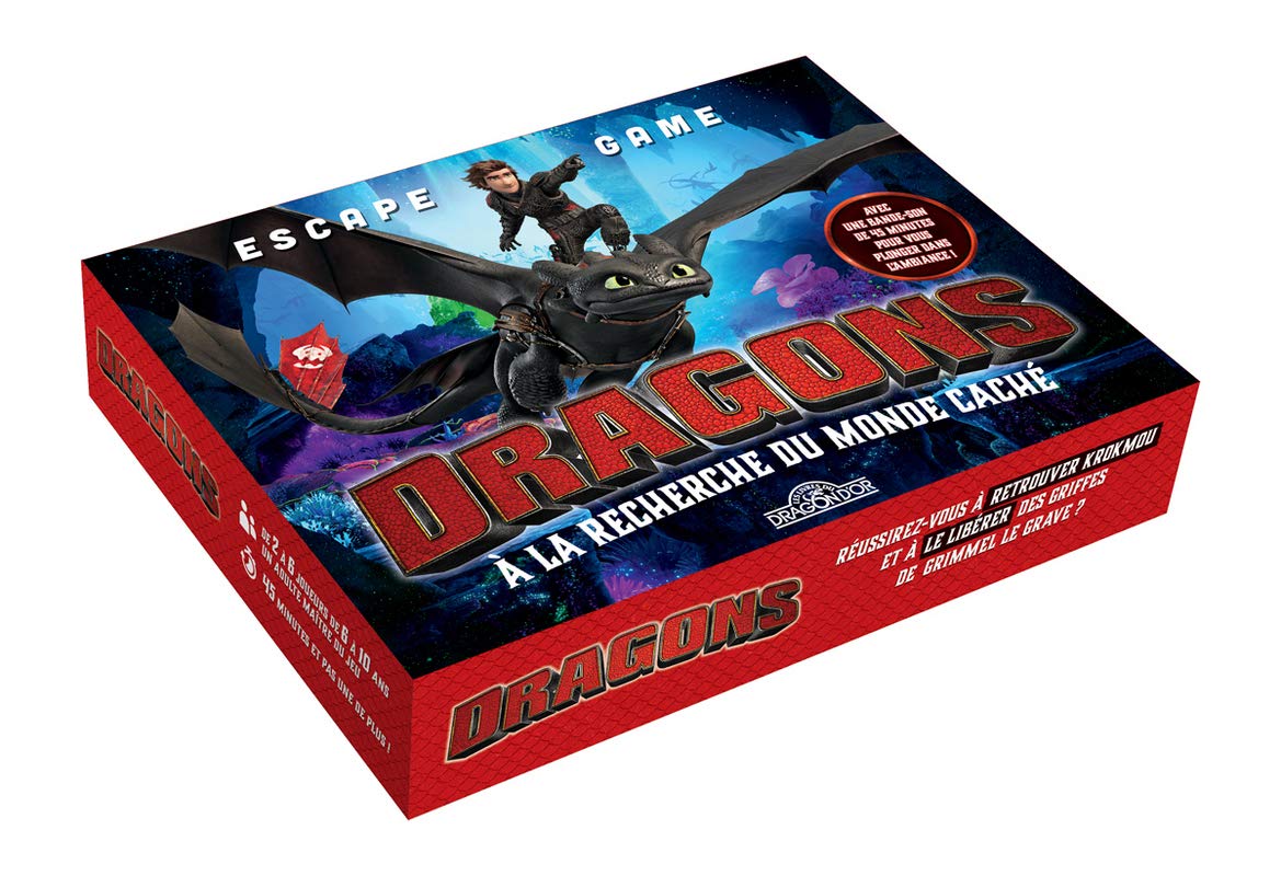 Dragons - Escape game - À la recherche du monde caché - Escape game enfants - De 2 à 5 joueurs - Dès Leisure & Fun