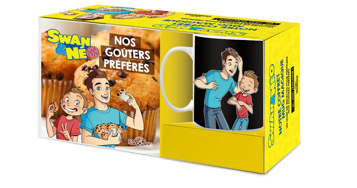 Swan & Néo - Notre coffret mug magique - Nos goûters préférés: Le livre de recettes avec 1 mug magique Cooking & Enjoying