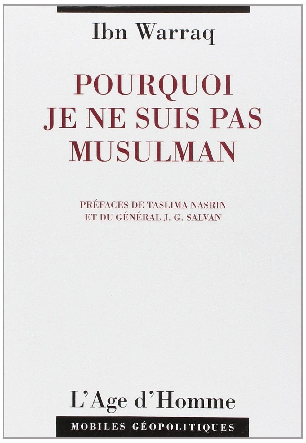 Pourquoi je ne suis pas musulman : essai Social Sciences