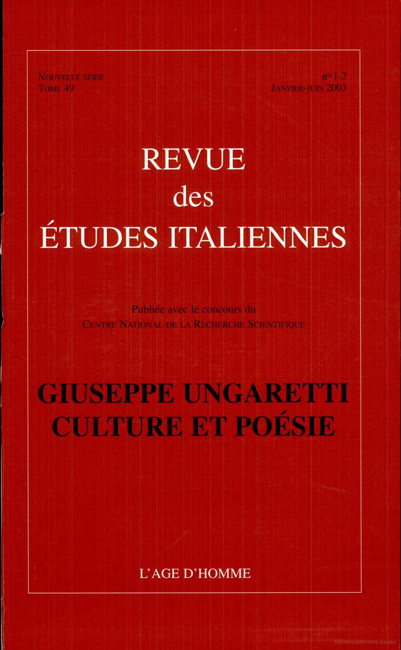 GIUSEPPE UNGARETTI: CULTURE ET POESIE Books