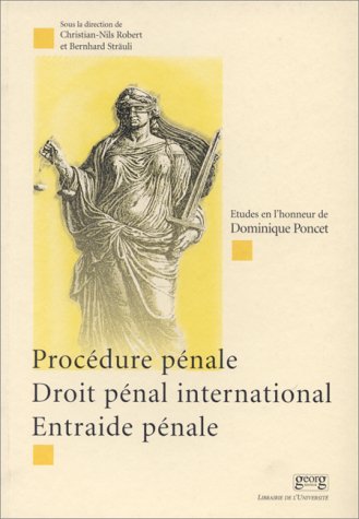 Procedure Penale Droit Penal International Entraide Penale book