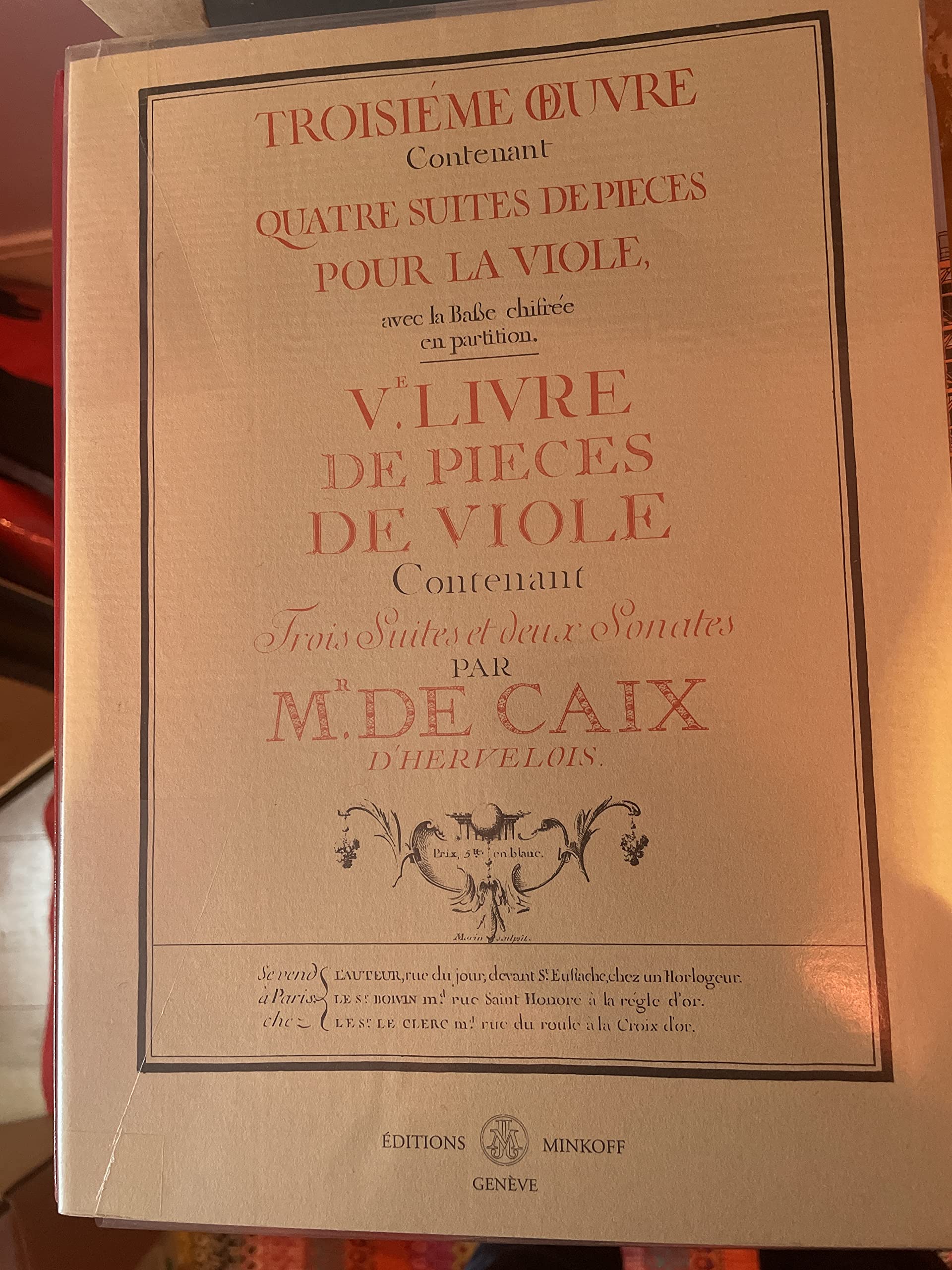 Troisième oeuvre... contenant quatre suites de pièces pour la viole book
