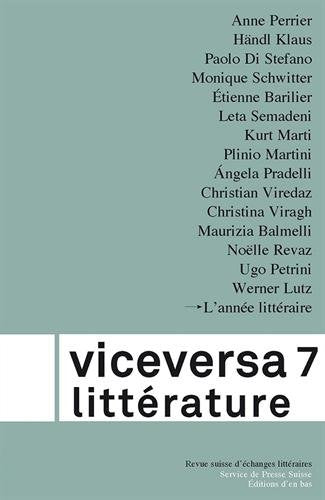 Viceversa littérature, n° 7 / 2013. Revue suisse d'échanges littéraires book