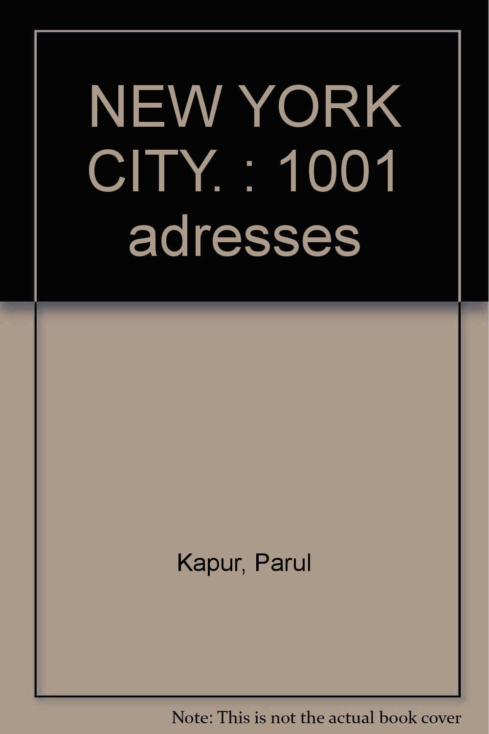 New York city : 1001 adresses book