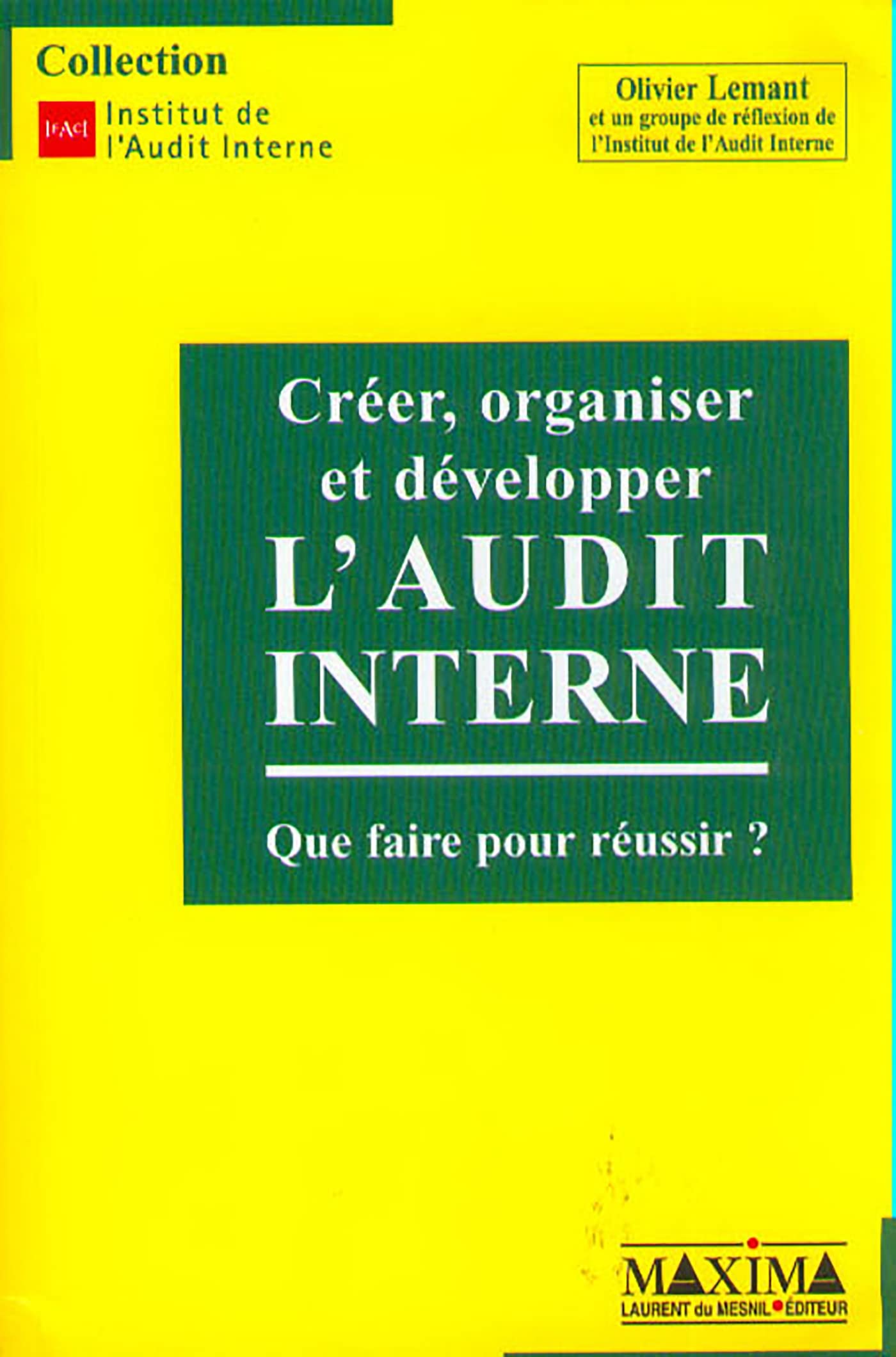 Créer, organiser et développer l'audit interne. Que faire pour réussir ? book