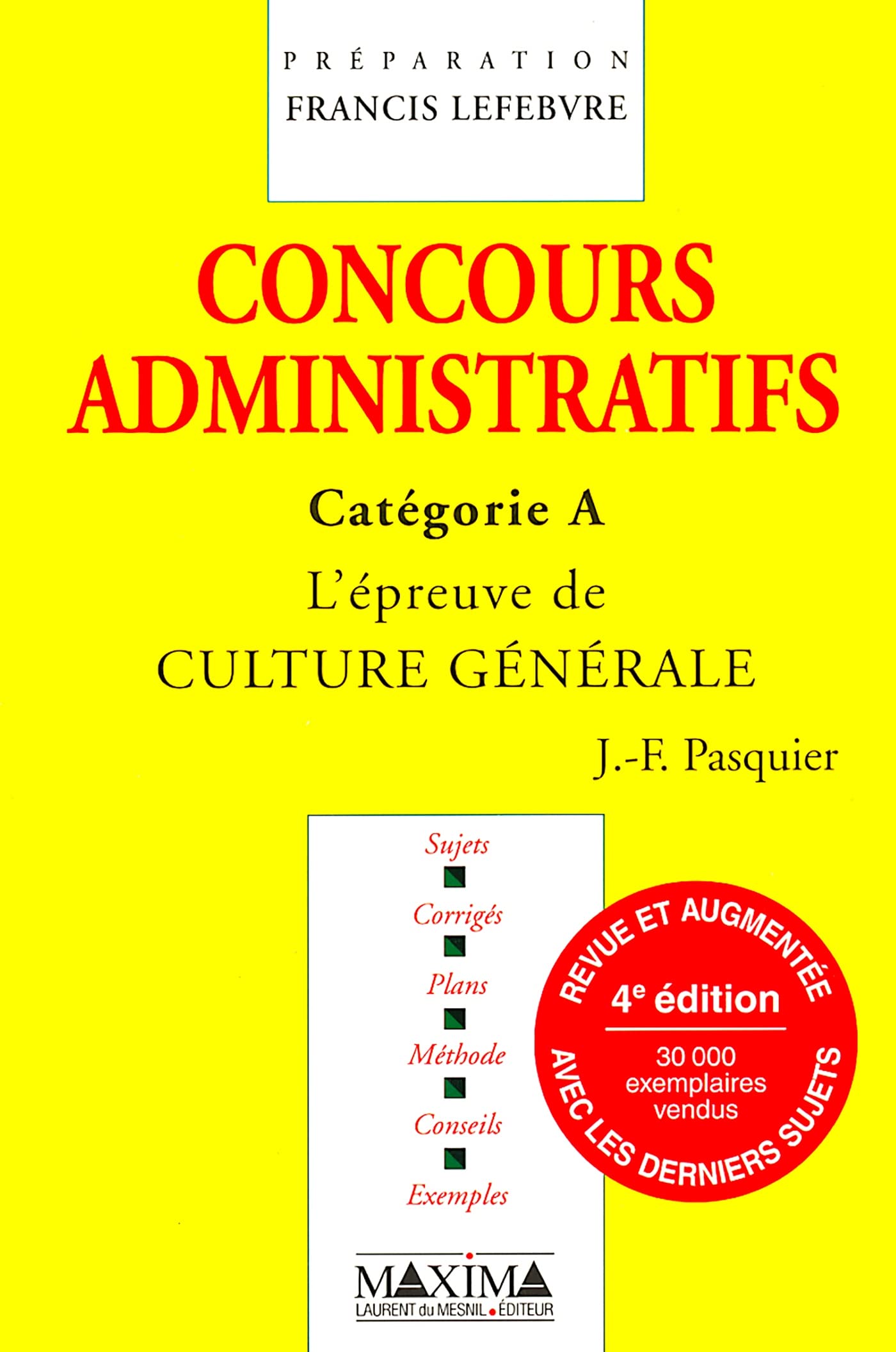Concours administratifs Catégorie A : L'épreuve de culture générale book