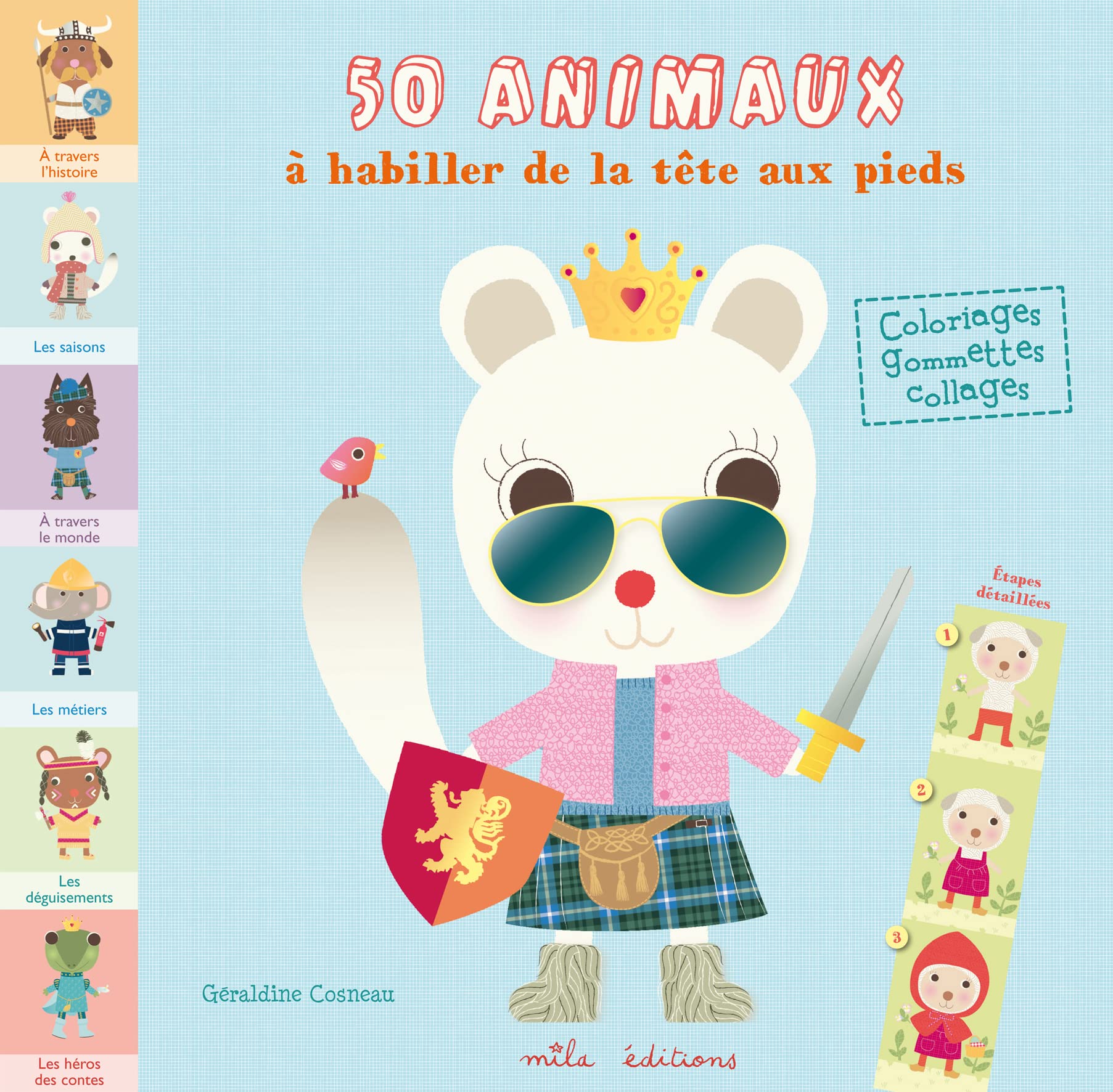 50 animaux à habiller de la tête aux pieds book