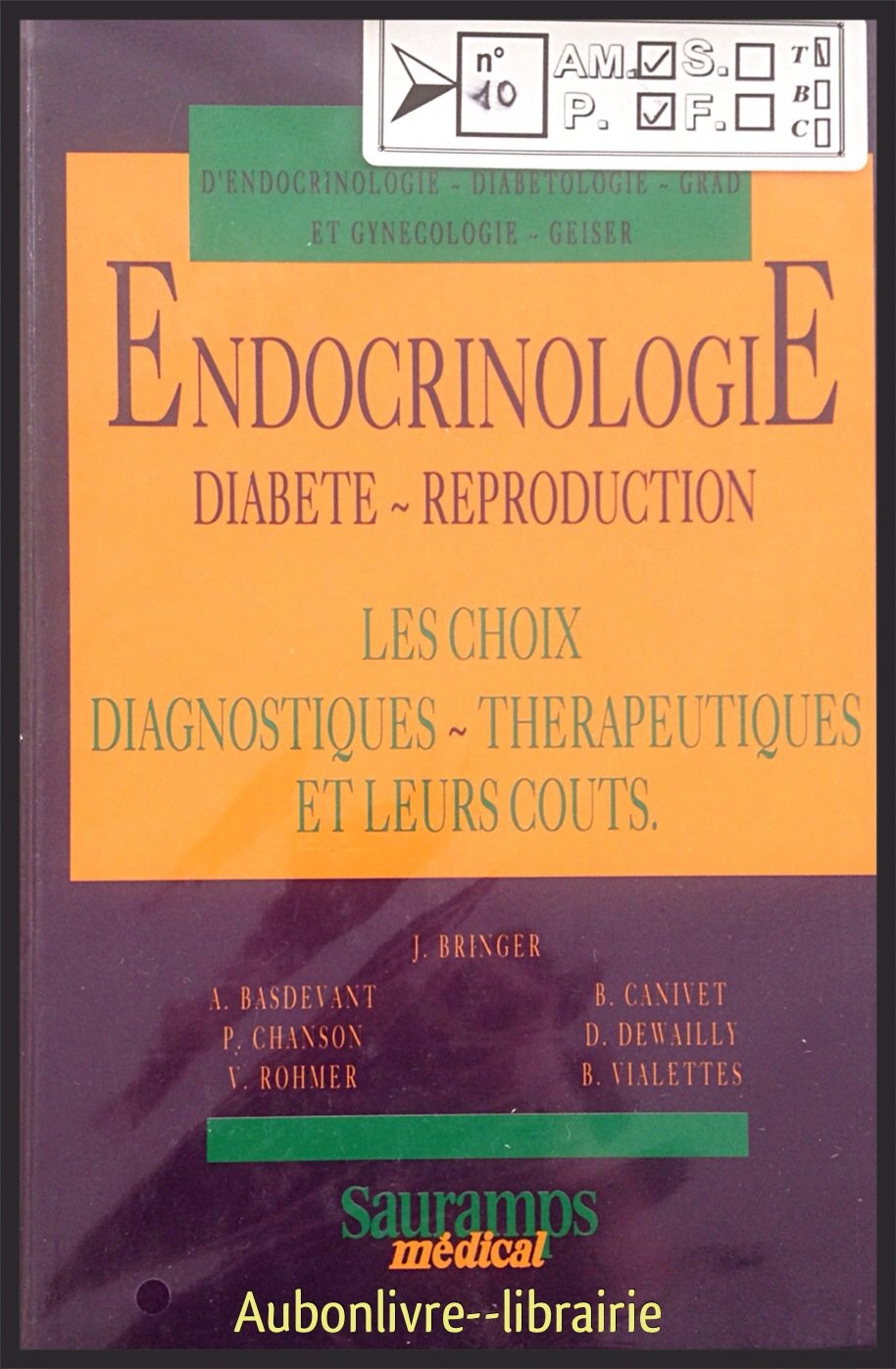 ENDOCRINOLOGIE DIABETE REPRODUCTION book