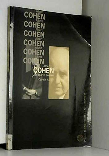 Albert Cohen : une quête solaire book