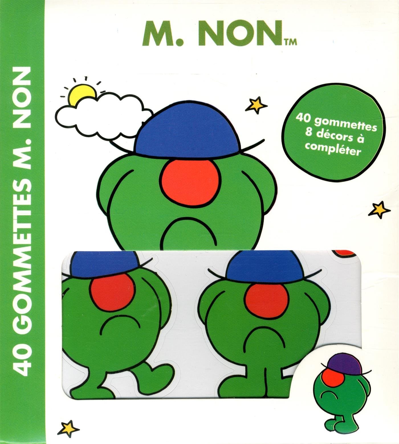 Monsieur Non: 40 gommettes, 8 décors à compléter Books