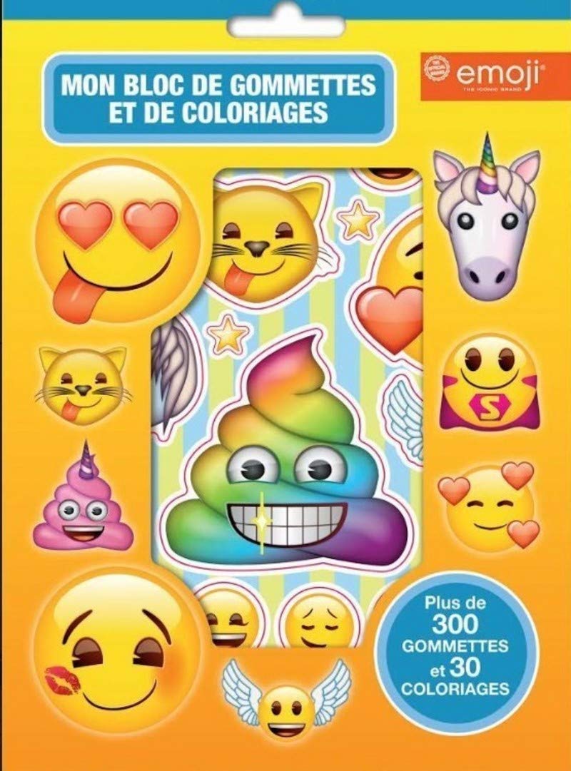 Emoji - Bloc 300 gommettes + coloriage book