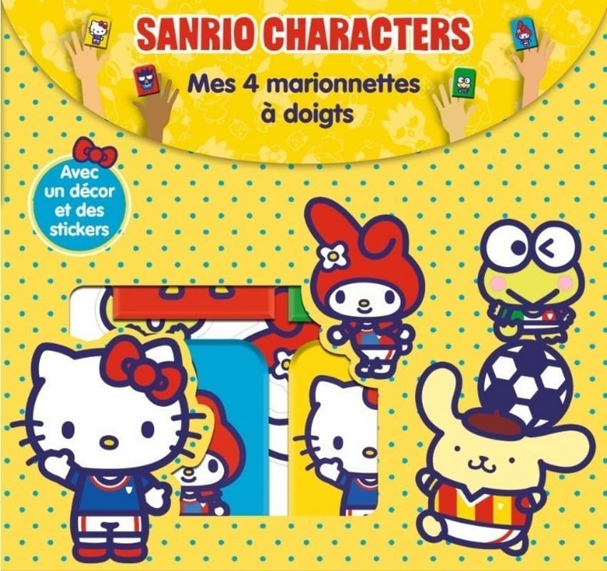 Sanrio characters: Mes 4 marionnettes à doigts. Avec un décor et des stickers Books