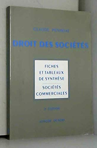 Droit des sociétés: Fiches et tableaux de synthèse, sociétés commerciales book