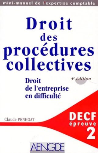 Decf Epreuve N° 2 Droit Des Procedures Collective. 4eme Edition book