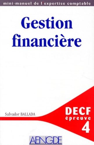 Gestion financière: DECF épreuve n°4 book