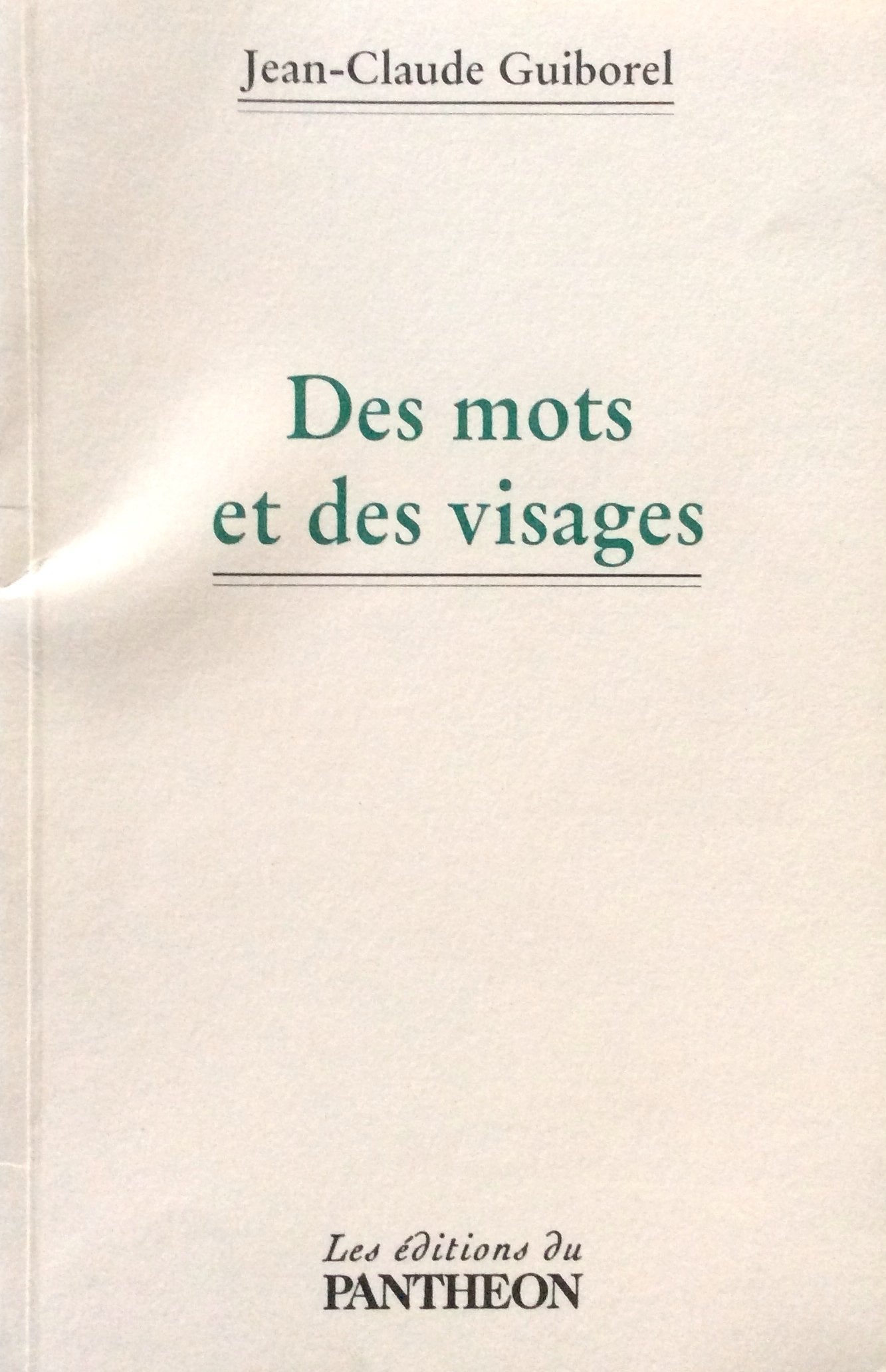 Des mots et des visages book