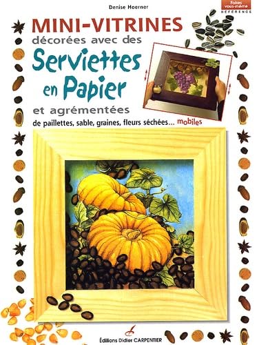 Mini-vitrines décorées avec des serviettes en papier book