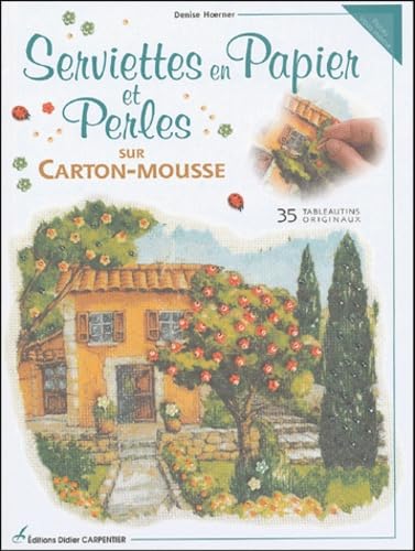 Serviettes en Papier et Perles sur carton-mousse Books