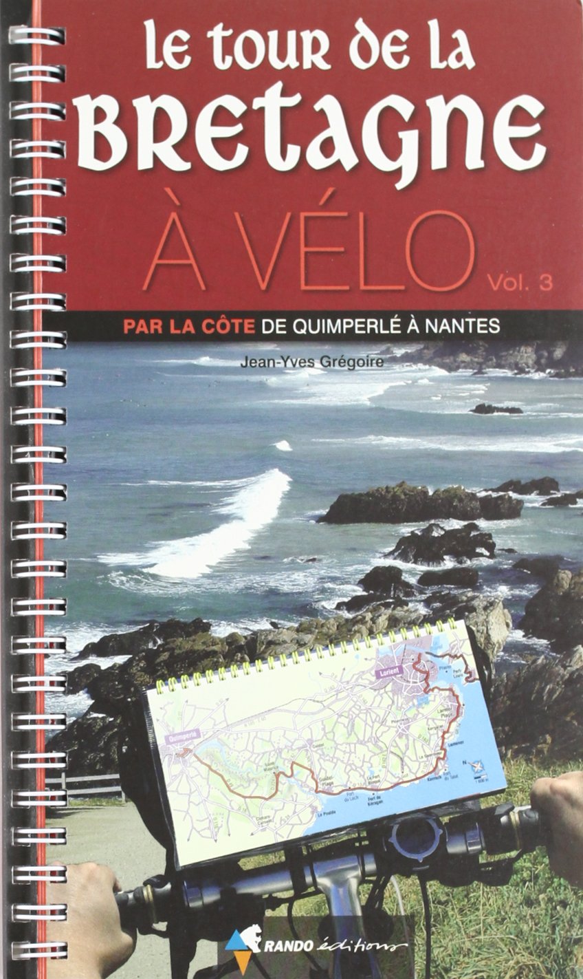 Bretagne Tour a Velo: Quimperle a Nantes 9 Etapes: RANDO.HC14 Maps & Plans