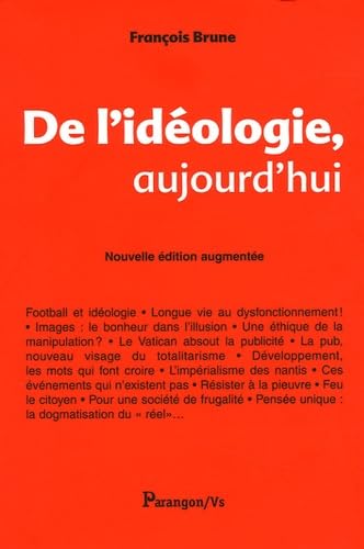 De l'idéologie, aujourd'hui Books