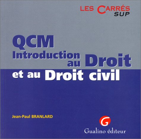 Qcm Introduction Au Droit Et Au Droit Civil book