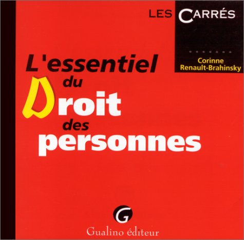 L'essentiel du droit des personnes book