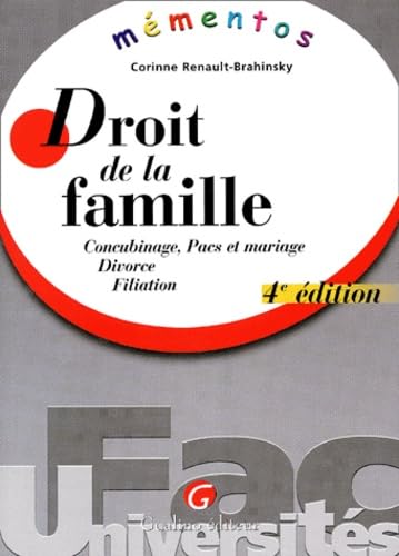 Droit des personnes et de la famille: Concubinage, Pacs et mariage, Divorce, Filiation book