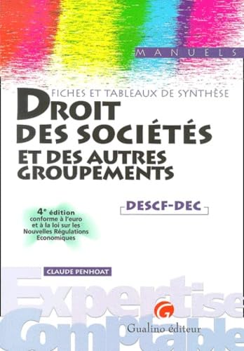 Droit Des Societes Et Des Autres Groupements Descf-Dec. 4eme Edition book