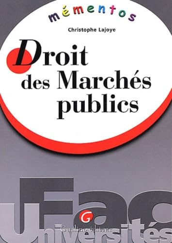Mémento droit des marchés publics book