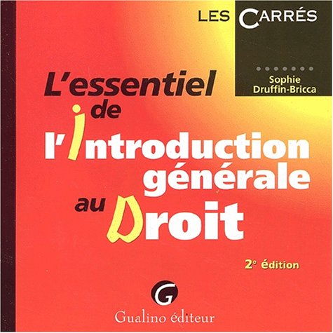 L'Essentiel De L'Introduction Generale Au Droit. 2eme Edition book