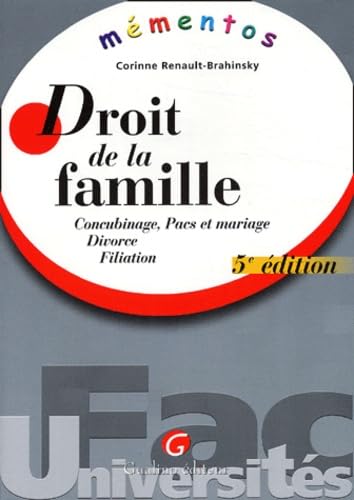 Droit des personnes et de la famille: Concubinage, PACS et mariage, Divorce, Filiation book