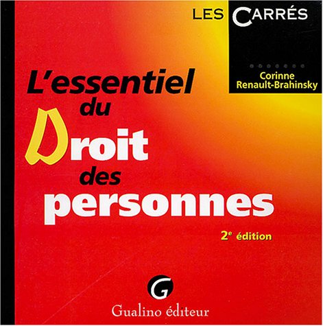 L'essentiel du droit des personnes book