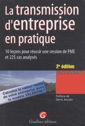 La transmission d'entreprise en pratique book