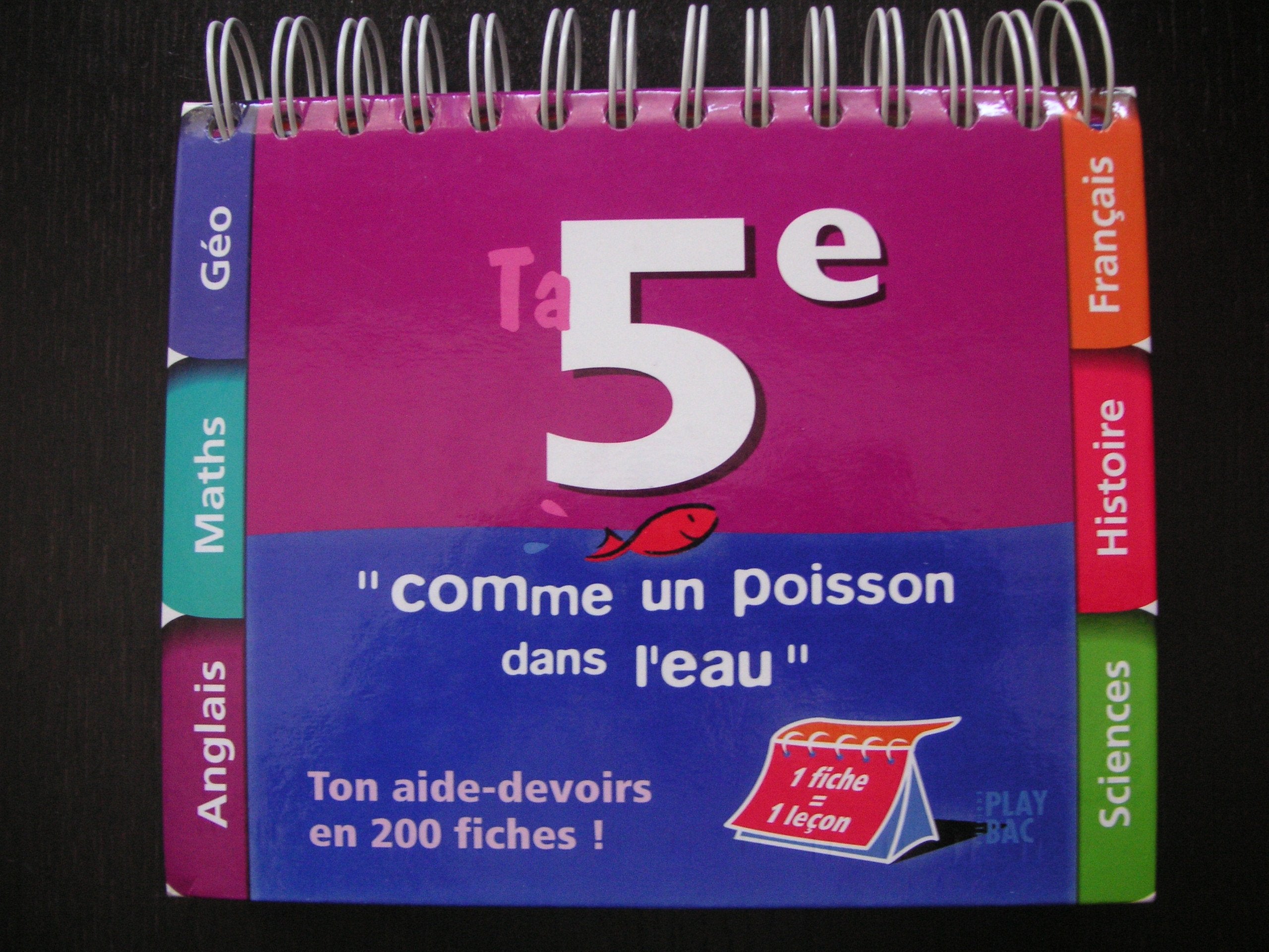 Comme Un Poisson Dans L'Eau 5eme. Tout Le Programme En 200 Fiches Books