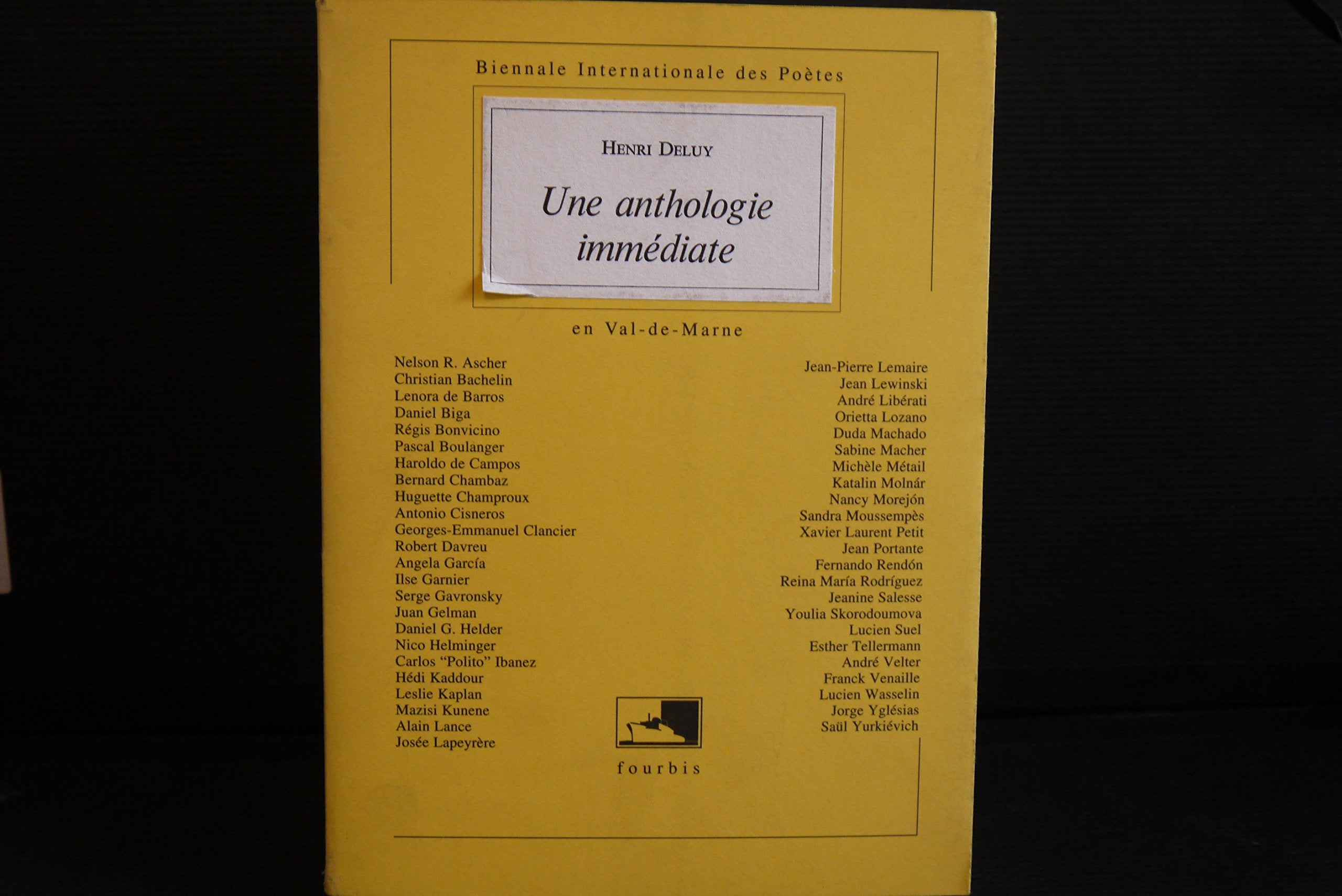 Une autre anthologie Tome 3: Une anthologie immédiate book