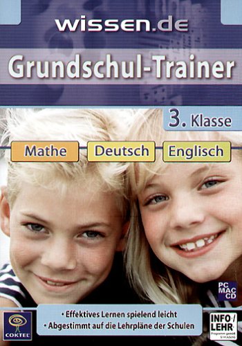 wissen.de Grundschul-Trainer, 3. Klasse, 1 CD-ROM Mathe, Deutsch, Englisch. Effektives Lernen spielend leicht. Abgestimmt auf die Lehrpläne der Schulen. Für Windows 95/98/NE/2000/XP und MacOs 8.0/9.0 PC