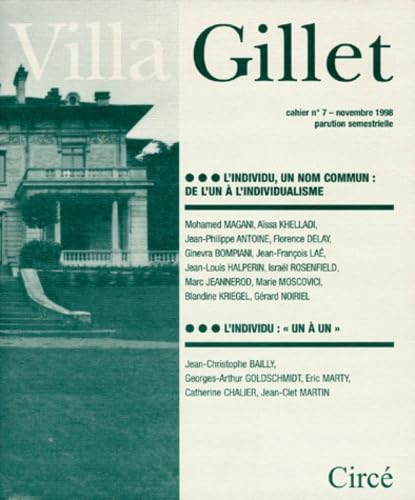Villa Gillet N°7 Automne 1998 : L'Individu Books
