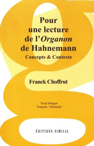 Pour une lecture de l'Organon de Hahnemann book
