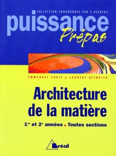 Architecture De La Matiere. 1ere Et 2eme Annees Toutes Sections Books