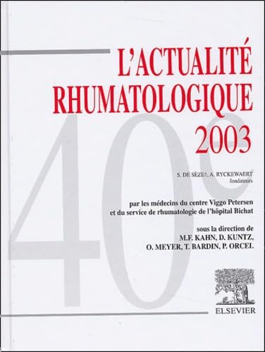 L'actualité rhumatologique 2003 book