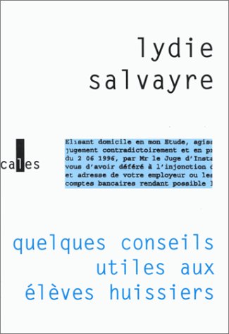 Quelques conseils aux élèves huissiers Contemporary literature