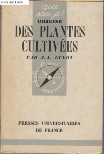 L'origine des plantes cultivées book