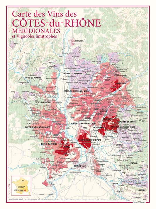 Carte des vins des Côtes du Rhone méridionales book
