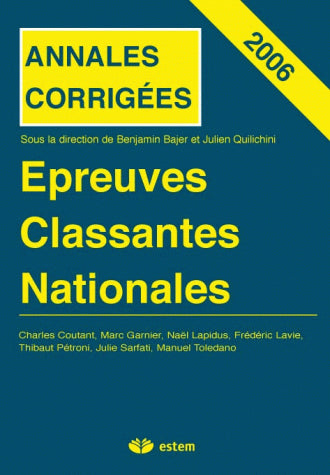 Epreuves classantes nationales 2006 : annales corrigées book