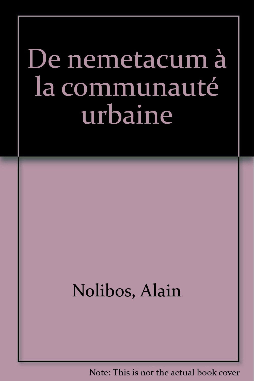 De nemetacum à la communauté urbaine Books