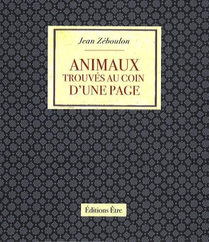 Animaux trouvés au coin d'une page book