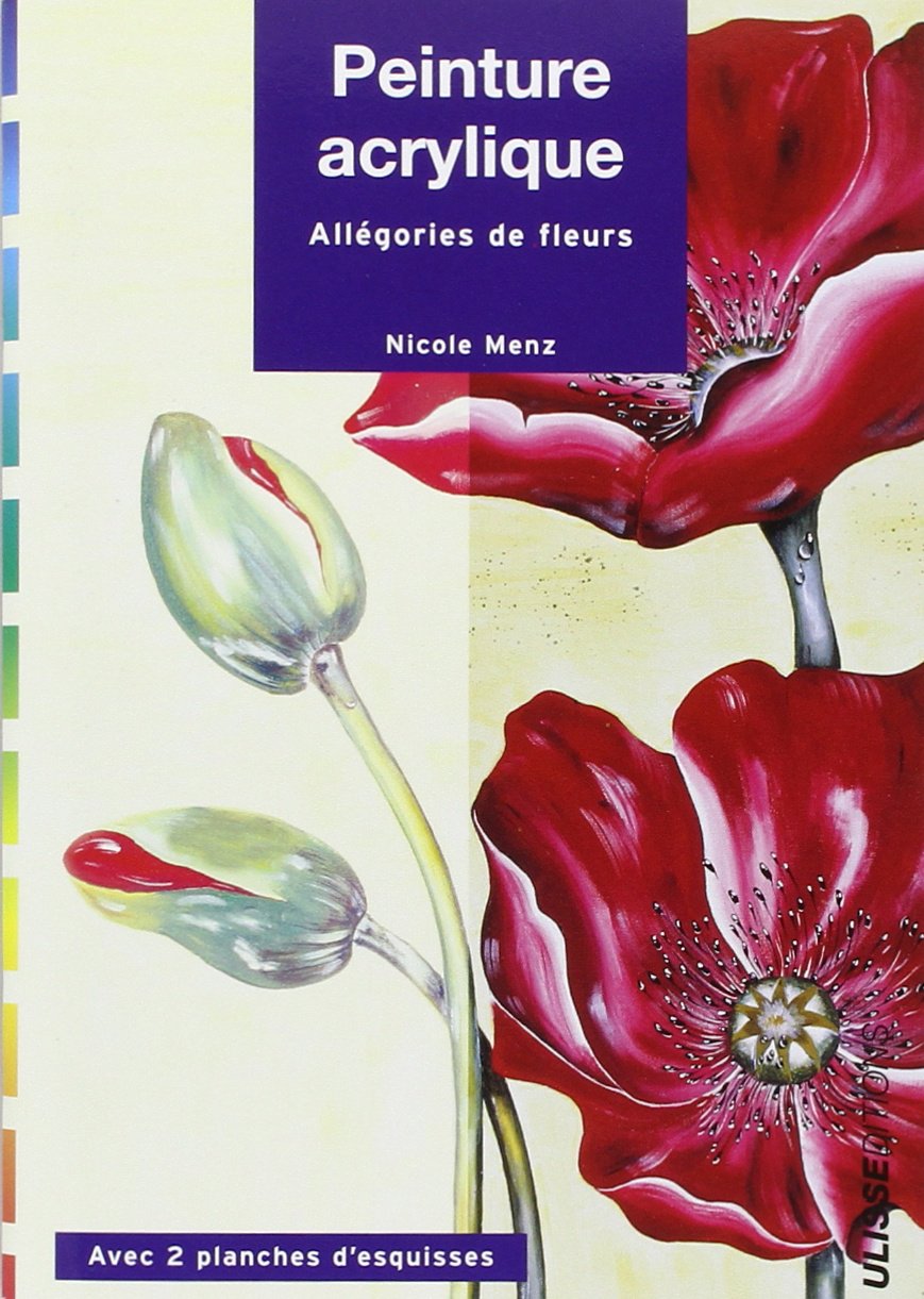 PEINTURE ACRYLIQUE ALLEGORIES DE FLEURS: Allégories de fleurs Leisure, Home & Garden
